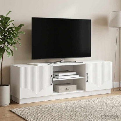 vidaXL TV Cabinet High Gloss White 150 x 31 x 47 cm Engineered Wood