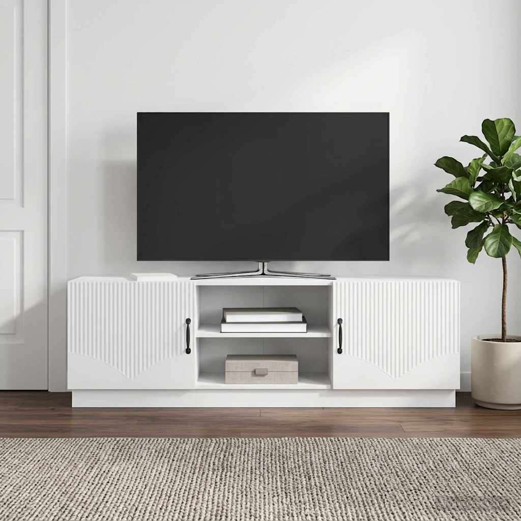 vidaXL TV Cabinet High Gloss White 150 x 31 x 47 cm Engineered Wood