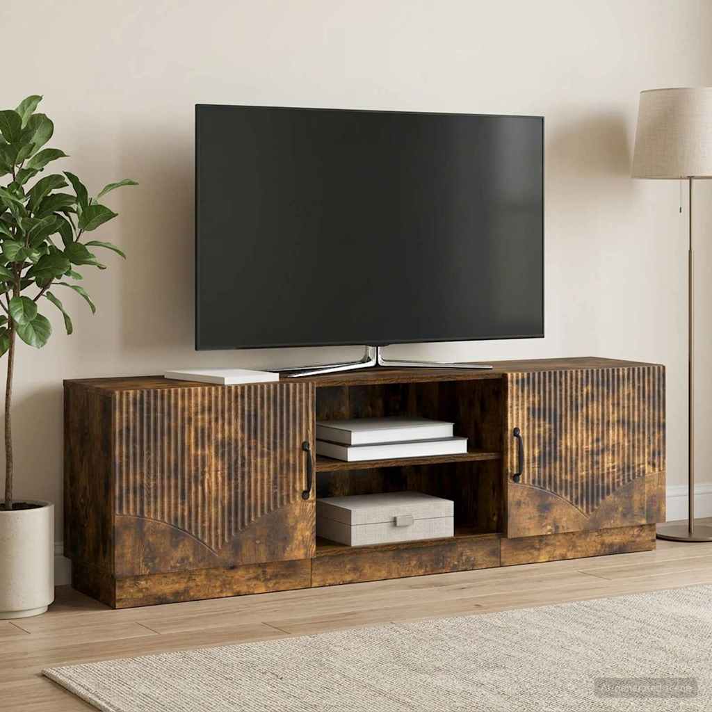 vidaXL TV Cabinet Smoked Oak 150 x 31 x 47 cm Engineered Wood