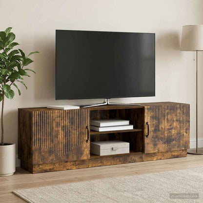 vidaXL TV Cabinet Smoked Oak 150 x 31 x 47 cm Engineered Wood