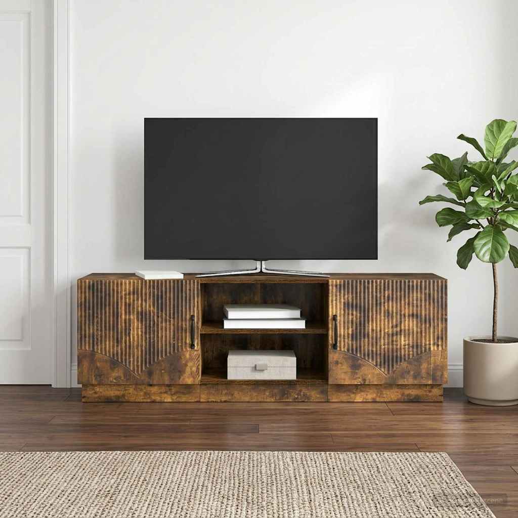 vidaXL TV Cabinet Smoked Oak 150 x 31 x 47 cm Engineered Wood