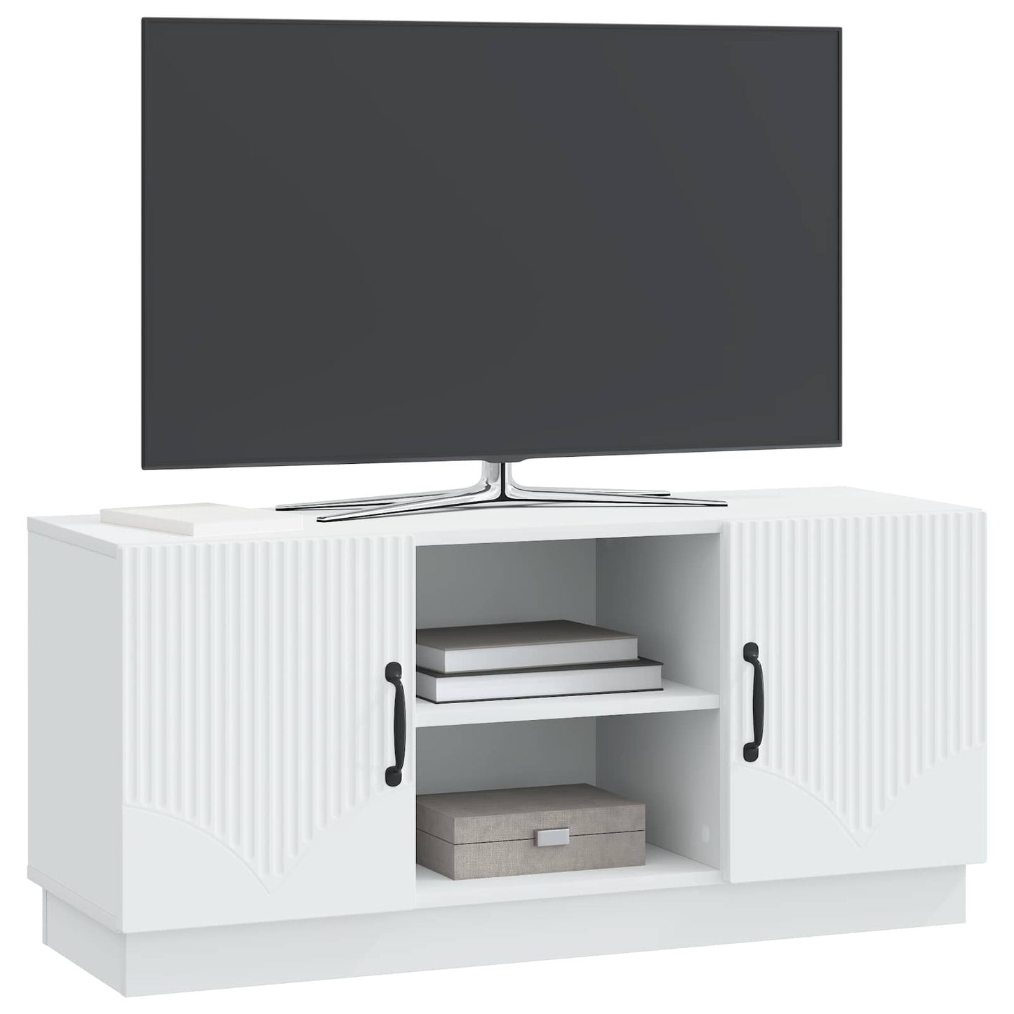 vidaXL TV Cabinet White 102 x 34.5 x 47 cm Engineered Wood