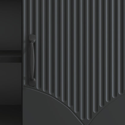 vidaXL TV Cabinet Black 102 x 34.5 x 47 cm Engineered Wood