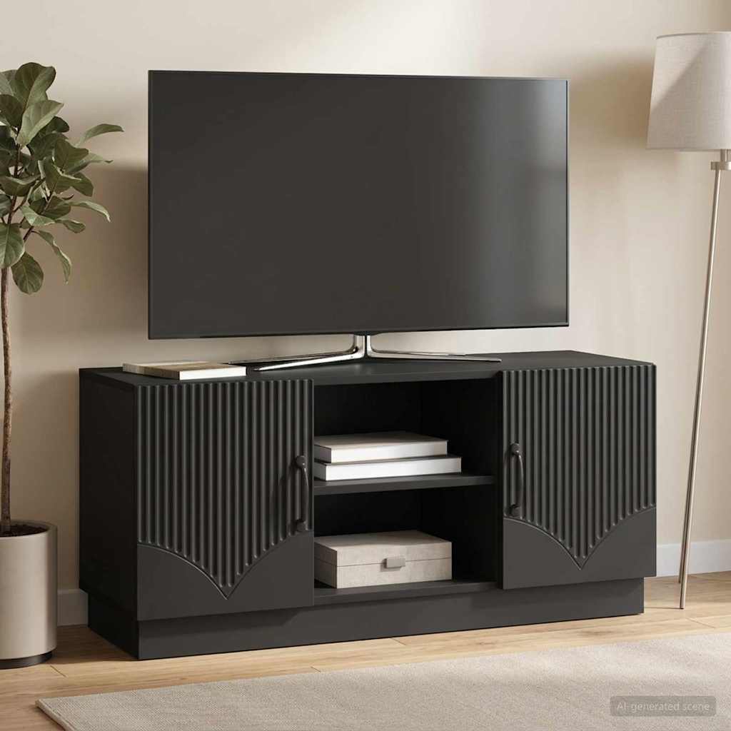 vidaXL TV Cabinet Black 102 x 34.5 x 47 cm Engineered Wood
