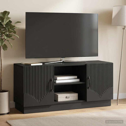 vidaXL TV Cabinet Black 102 x 34.5 x 47 cm Engineered Wood