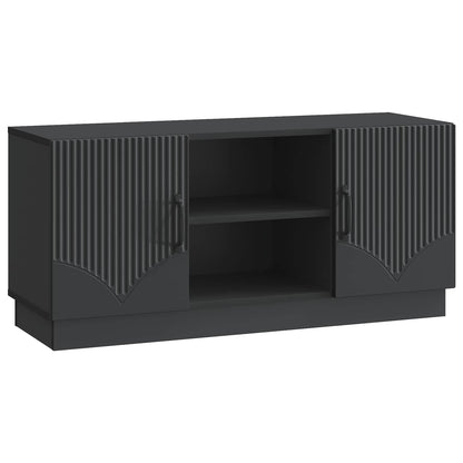 vidaXL TV Cabinet Black 102 x 34.5 x 47 cm Engineered Wood