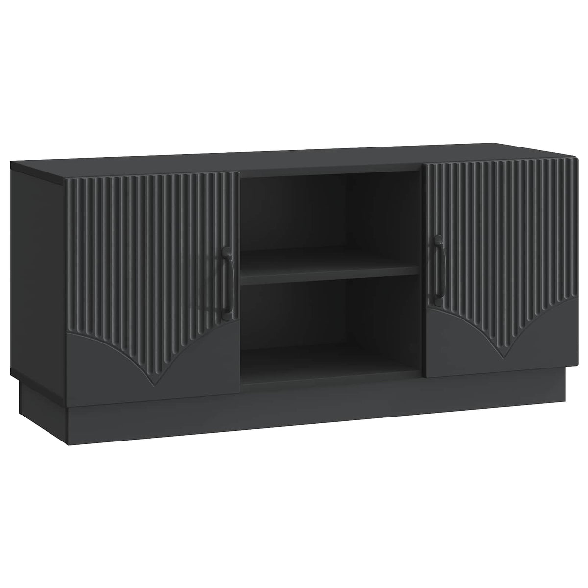 vidaXL TV Cabinet 102 x 34.5 x 47 cm Black Engineered Wood