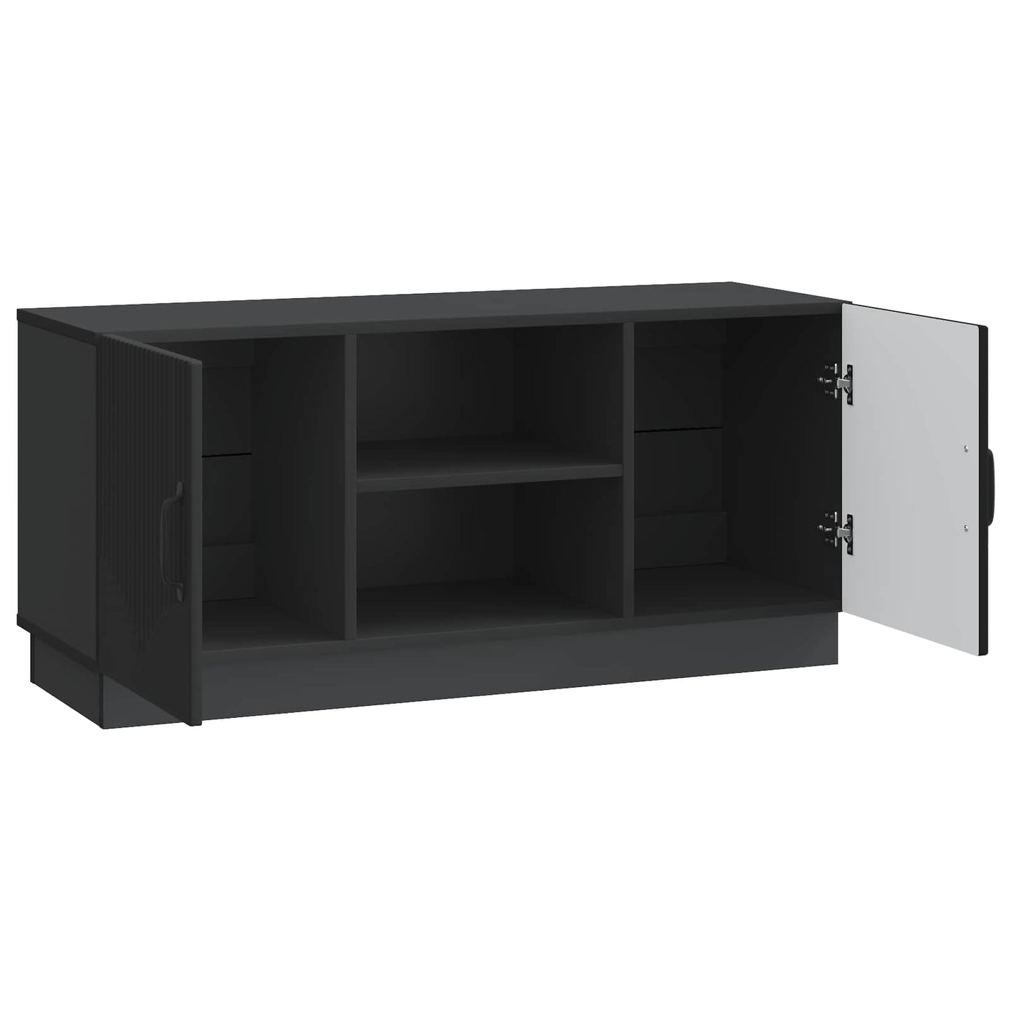 vidaXL TV Cabinet Black 102 x 34.5 x 47 cm Engineered Wood