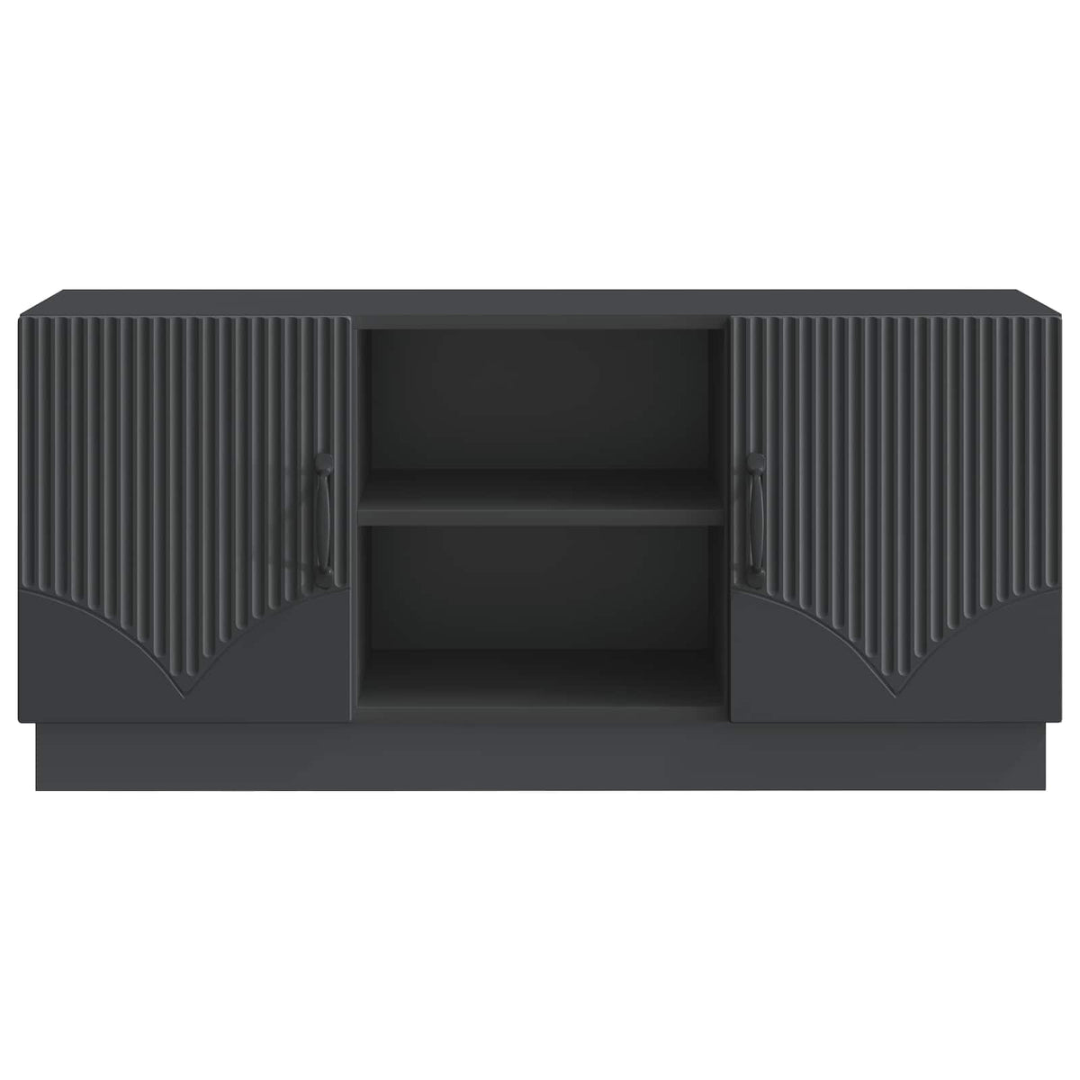 vidaXL TV Cabinet 102 x 34.5 x 47 cm Black Engineered Wood