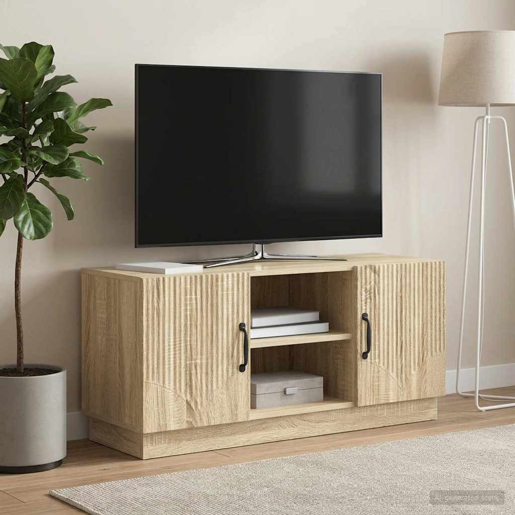 vidaXL TV Cabinet Sonoma Oak 102 x 34.5 x 47 cm Engineered Wood