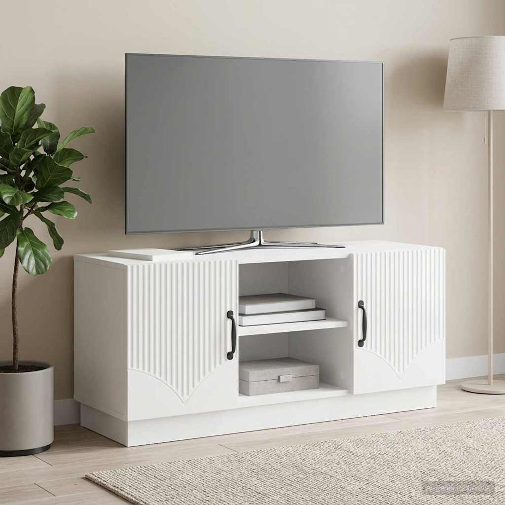 vidaXL TV Cabinet High Gloss White 102 x 34.5 x 47 cm Engineered Wood