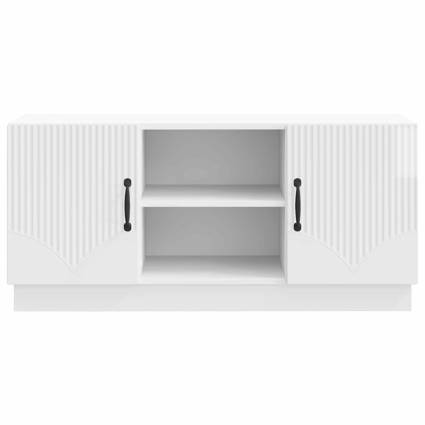 vidaXL TV Cabinet High Gloss White 102 x 34.5 x 47 cm Engineered Wood