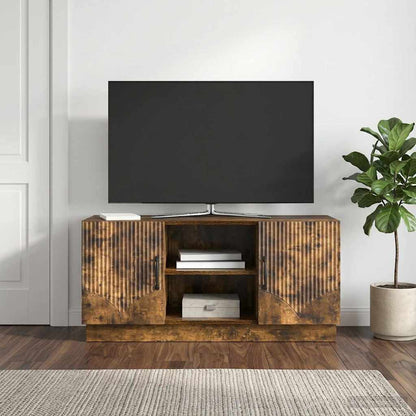vidaXL TV Cabinet Smoked Oak 102 x 34.5 x 47 cm Engineered Wood