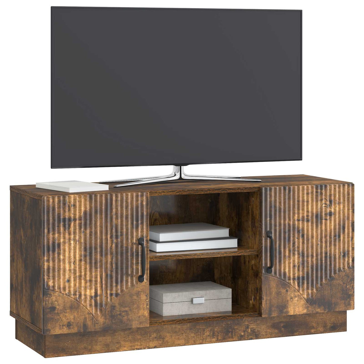 vidaXL TV Cabinet Smoked Oak 102 x 34.5 x 47 cm Engineered Wood