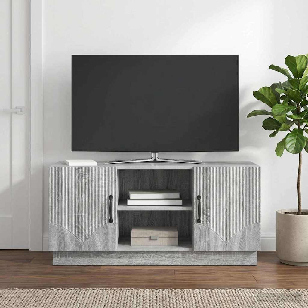 vidaXL TV Cabinet Grey Sonoma 102 x 34.5 x 47 cm Engineered Wood