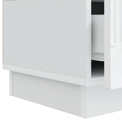 vidaXL TV Cabinet with Drawer White 147 x 34.5 x 27 cm Engineered Wood