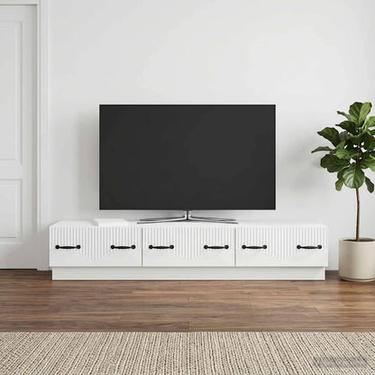 vidaXL TV Cabinet with Drawer White 147 x 34.5 x 27 cm Engineered Wood