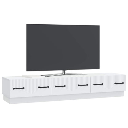 vidaXL TV Cabinet with Drawer White 147 x 34.5 x 27 cm Engineered Wood