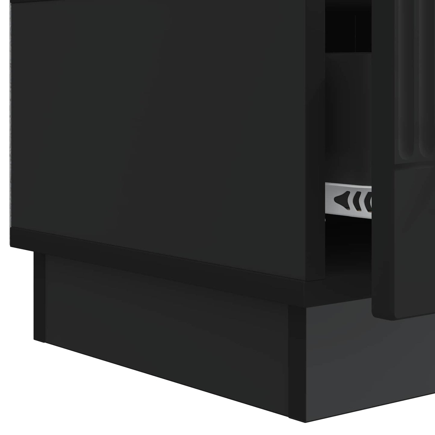 vidaXL TV Cabinet with Drawer Black 147 x 34.5 x 27 cm Engineered Wood