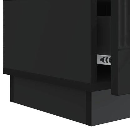 vidaXL TV Cabinet with Drawer Black 147 x 34.5 x 27 cm Engineered Wood