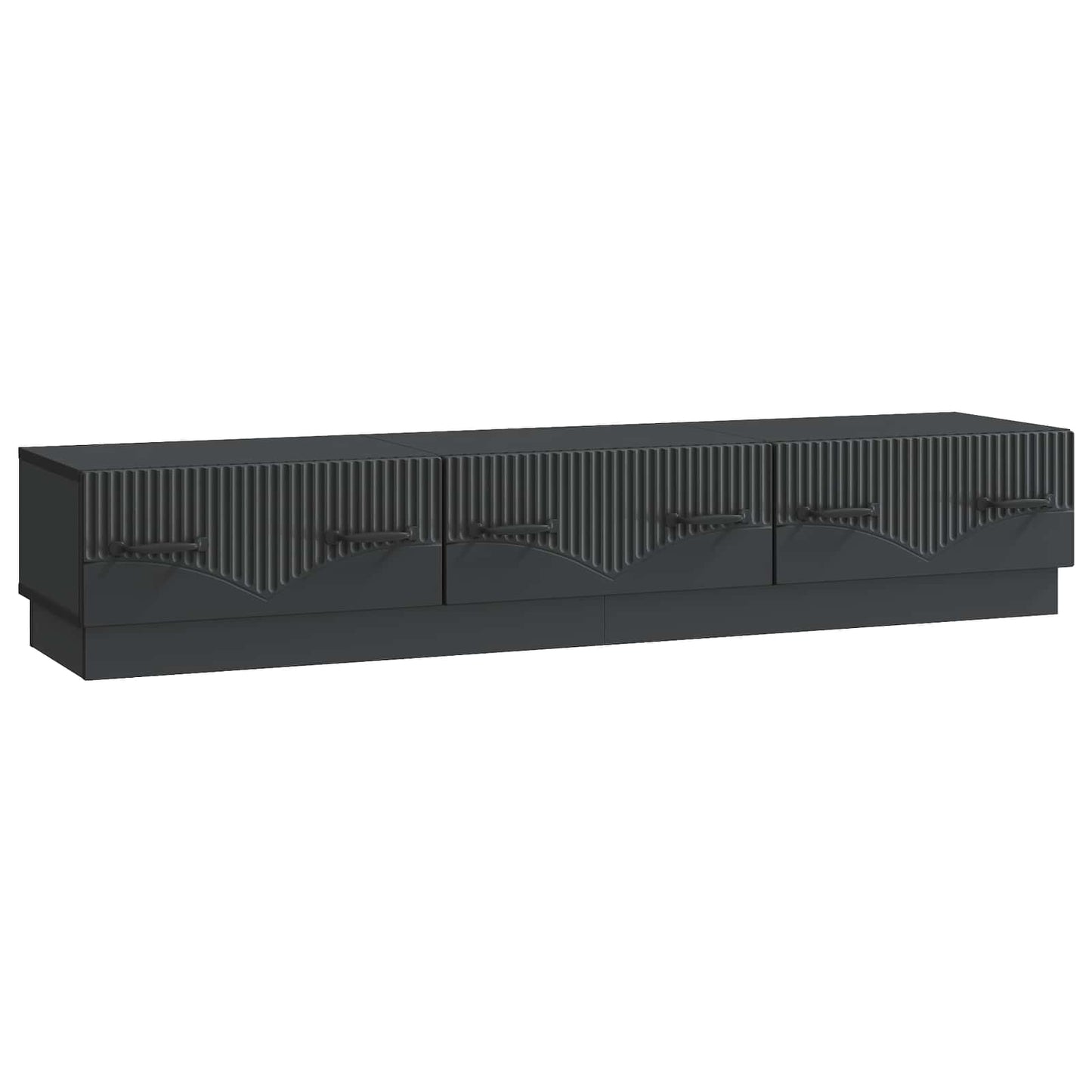 vidaXL TV Cabinet with Drawer Black 147 x 34.5 x 27 cm Engineered Wood