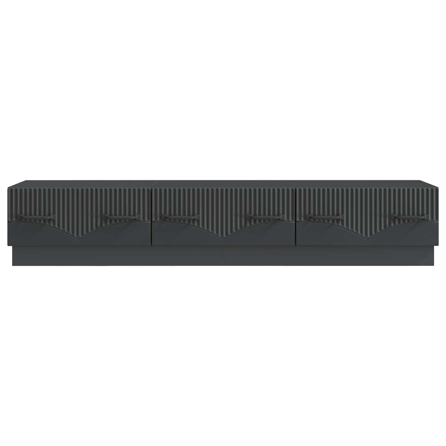 vidaXL TV Cabinet with Drawer Black 147 x 34.5 x 27 cm Engineered Wood