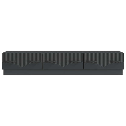 vidaXL TV Cabinet with Drawer Black 147 x 34.5 x 27 cm Engineered Wood