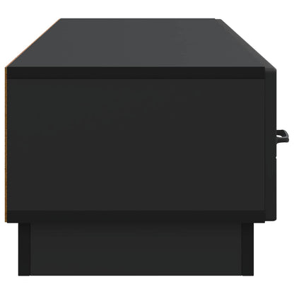 vidaXL TV Cabinet with Drawer Black 147 x 34.5 x 27 cm Engineered Wood