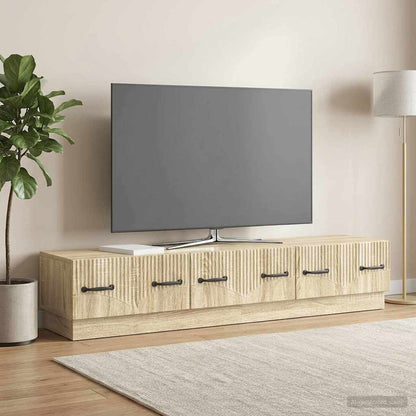 vidaXL TV Cabinet Sonoma Oak 147 x 34.5 x 27 cm Engineered Wood