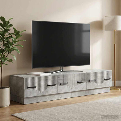 vidaXL TV Cabinet Concrete Grey 147 x 34.5 x 27 cm Engineered Wood