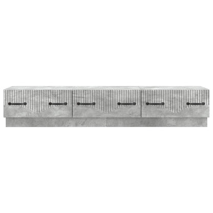 vidaXL TV Cabinet Concrete Grey 147 x 34.5 x 27 cm Engineered Wood