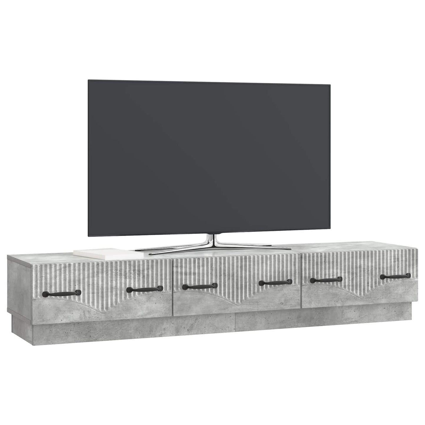 vidaXL TV Cabinet Concrete Grey 147 x 34.5 x 27 cm Engineered Wood