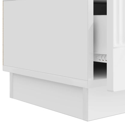 vidaXL TV Cabinet High Gloss White 147 x 34.5 x 27 cm Engineered Wood