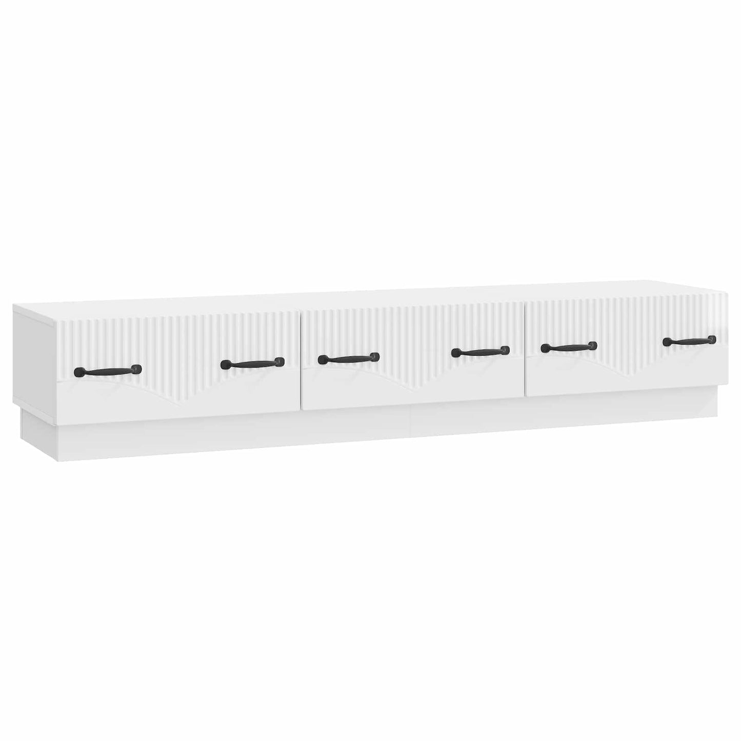 vidaXL TV Cabinet High Gloss White 147 x 34.5 x 27 cm Engineered Wood