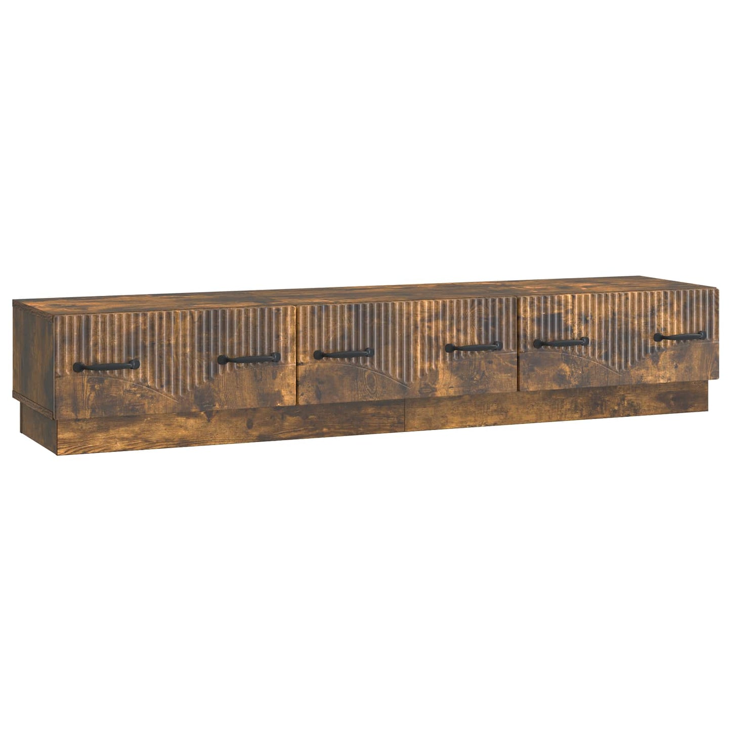 vidaXL TV Cabinet Smoked Oak 147 x 34.5 x 27 cm Engineered Wood