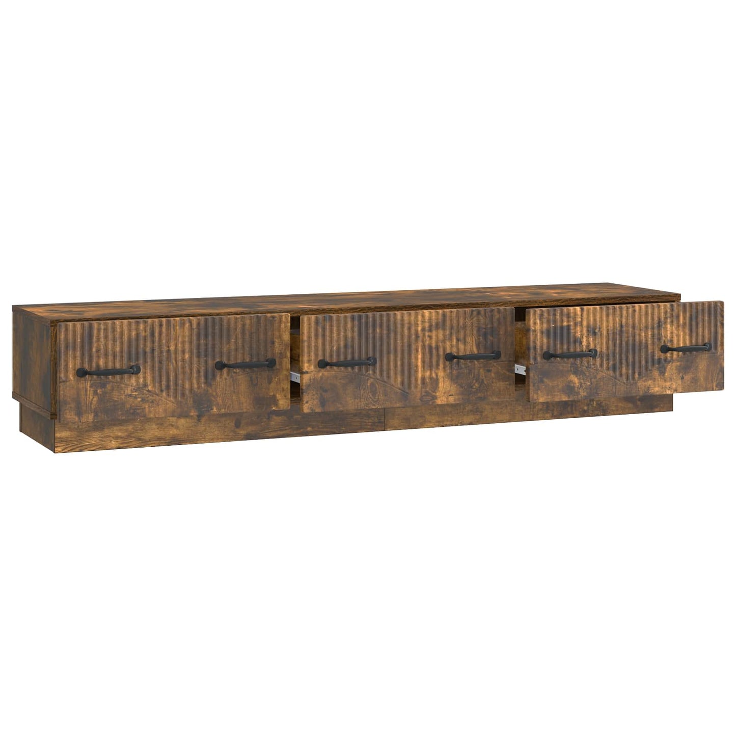 vidaXL TV Cabinet Smoked Oak 147 x 34.5 x 27 cm Engineered Wood