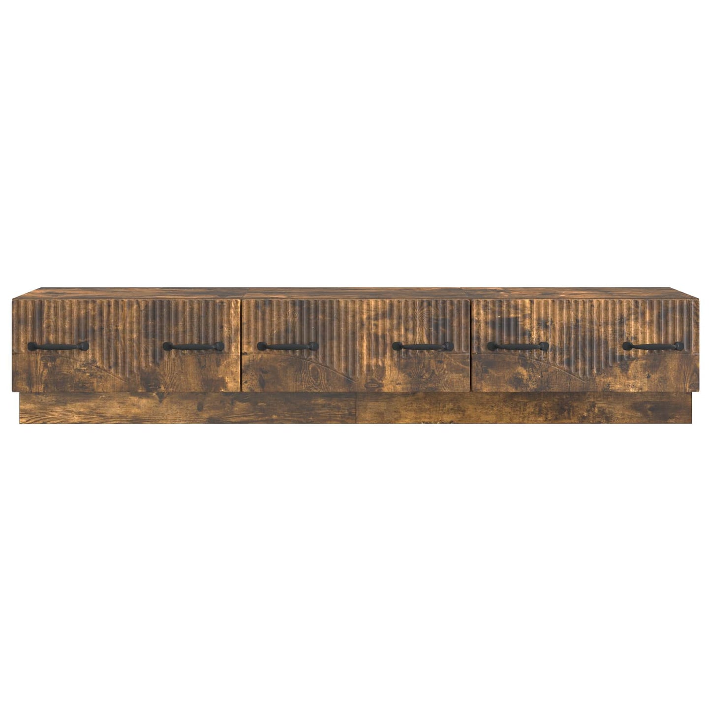 vidaXL TV Cabinet Smoked Oak 147 x 34.5 x 27 cm Engineered Wood
