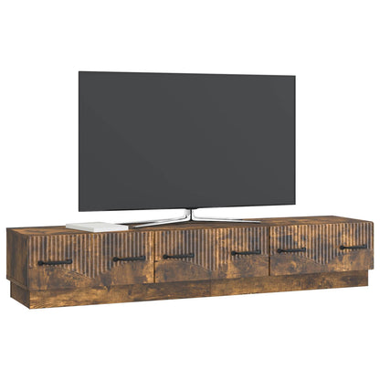 vidaXL TV Cabinet Smoked Oak 147 x 34.5 x 27 cm Engineered Wood