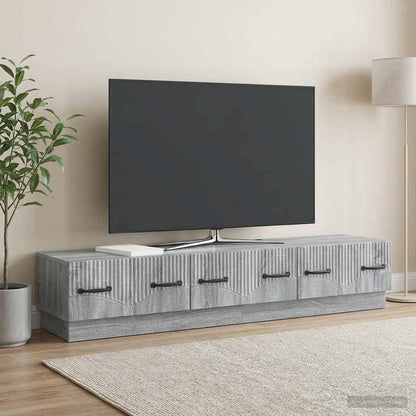 vidaXL TV Cabinet Grey Sonoma 147 x 34.5 x 27 cm Engineered Wood