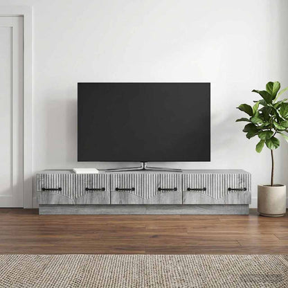 vidaXL TV Cabinet Grey Sonoma 147 x 34.5 x 27 cm Engineered Wood
