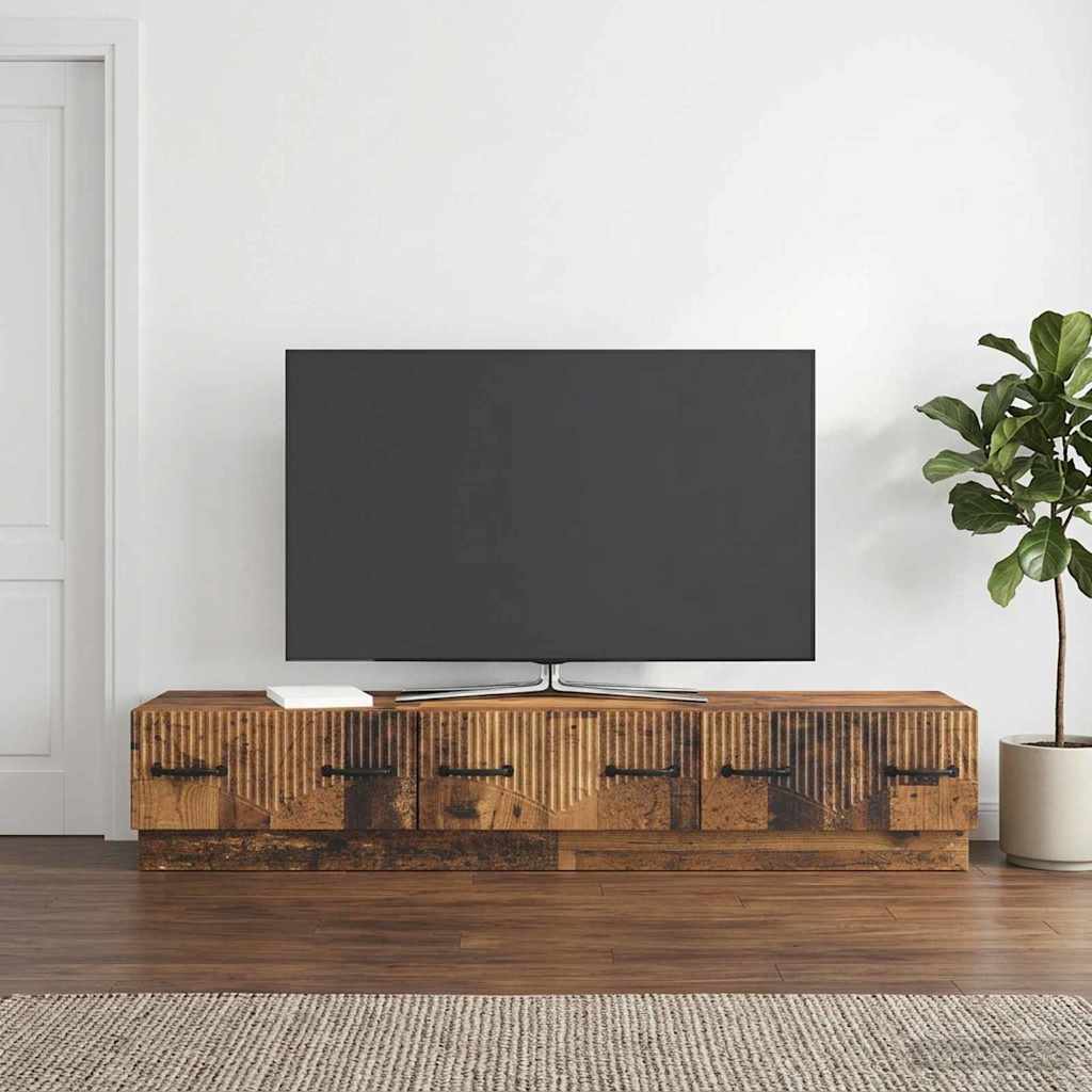 vidaXL TV Cabinet Old Wood 147 x 34.5 x 27 cm Engineered Wood