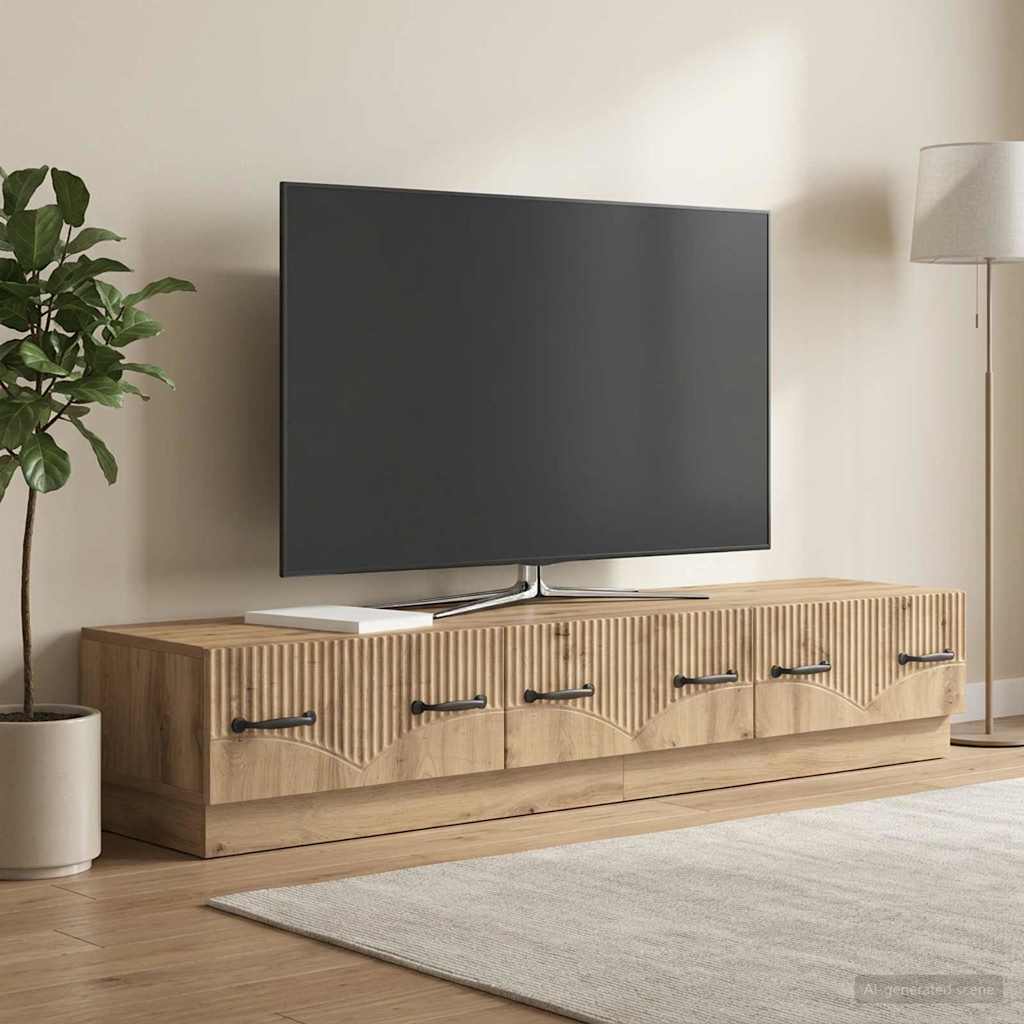 vidaXL TV Cabinet 147 x 34.5 x 27 cm Artisan Oak Engineered Wood