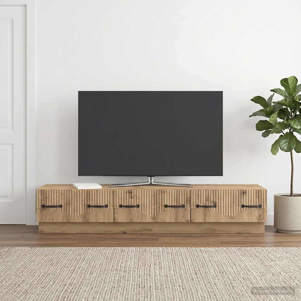 vidaXL TV Cabinet 147 x 34.5 x 27 cm Artisan Oak Engineered Wood
