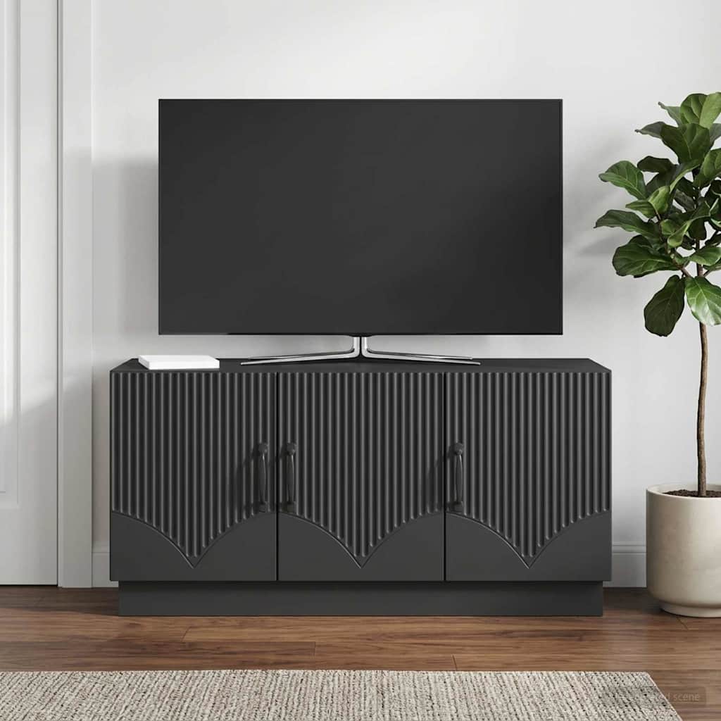 vidaXL TV Cabinet Black 99 x 34.5 x 47 cm Engineered Wood