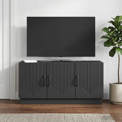 vidaXL TV Cabinet Black 99 x 34.5 x 47 cm Engineered Wood