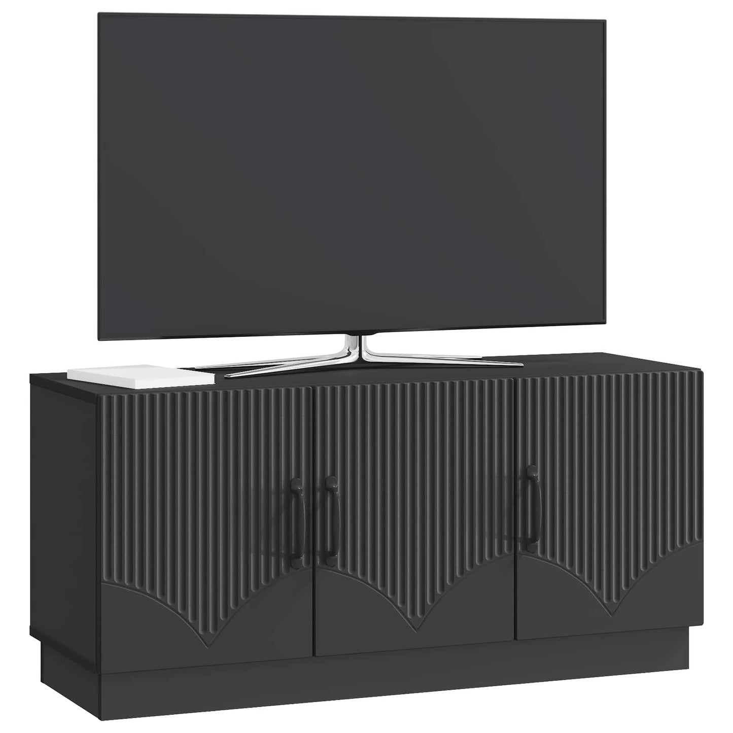 vidaXL TV Cabinet Black 99 x 34.5 x 47 cm Engineered Wood