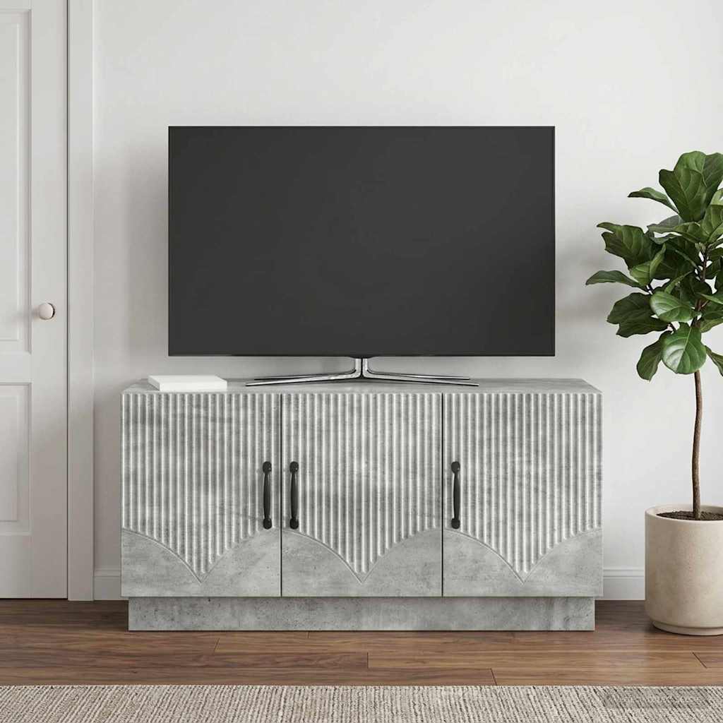 vidaXL TV Cabinet Concrete Grey 99 x 34.5 x 47 cm Engineered Wood