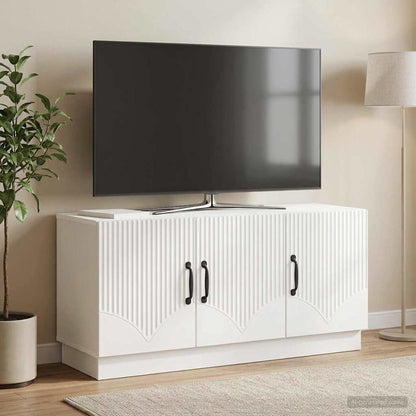 vidaXL TV Cabinet High Gloss White 99 x 34.5 x 47 cm Engineered Wood