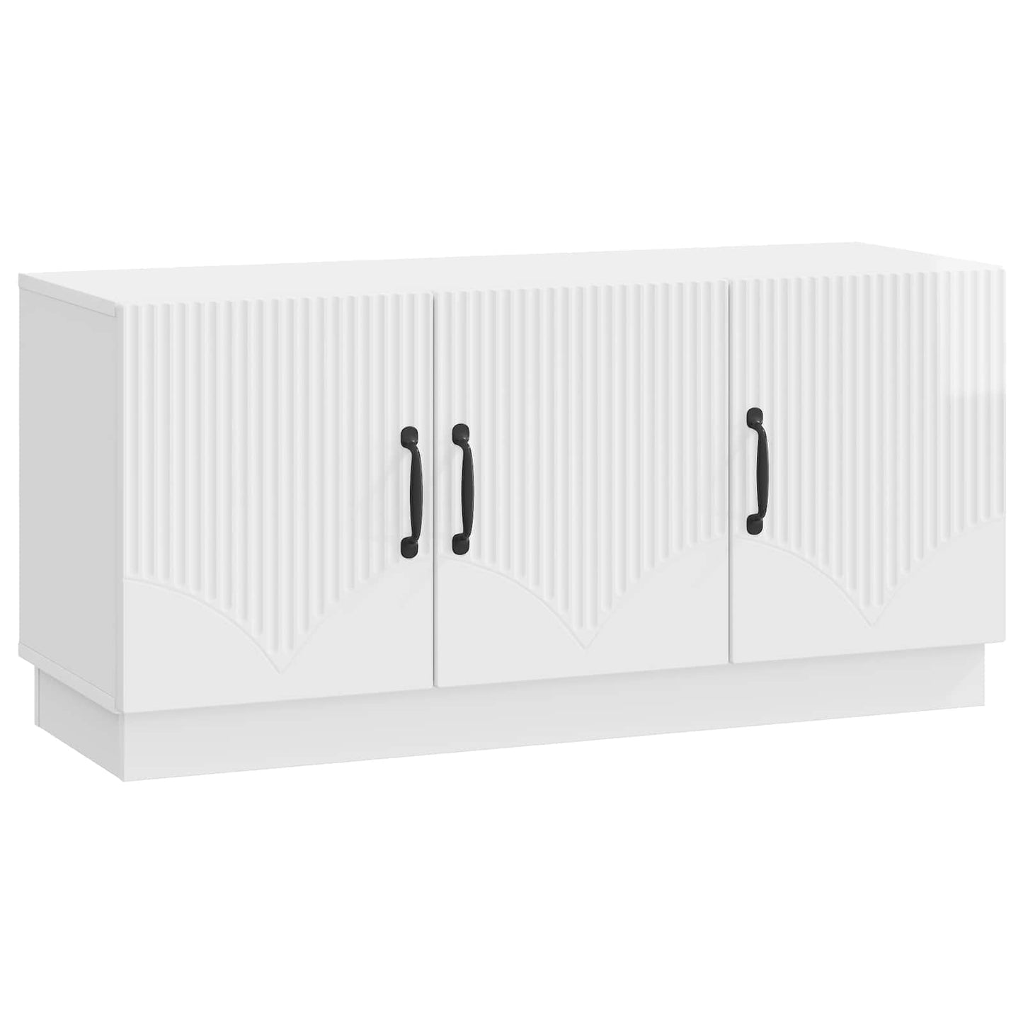 vidaXL TV Cabinet High Gloss White 99 x 34.5 x 47 cm Engineered Wood