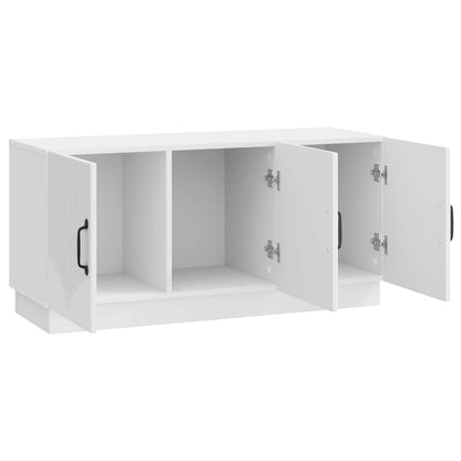 vidaXL TV Cabinet High Gloss White 99 x 34.5 x 47 cm Engineered Wood